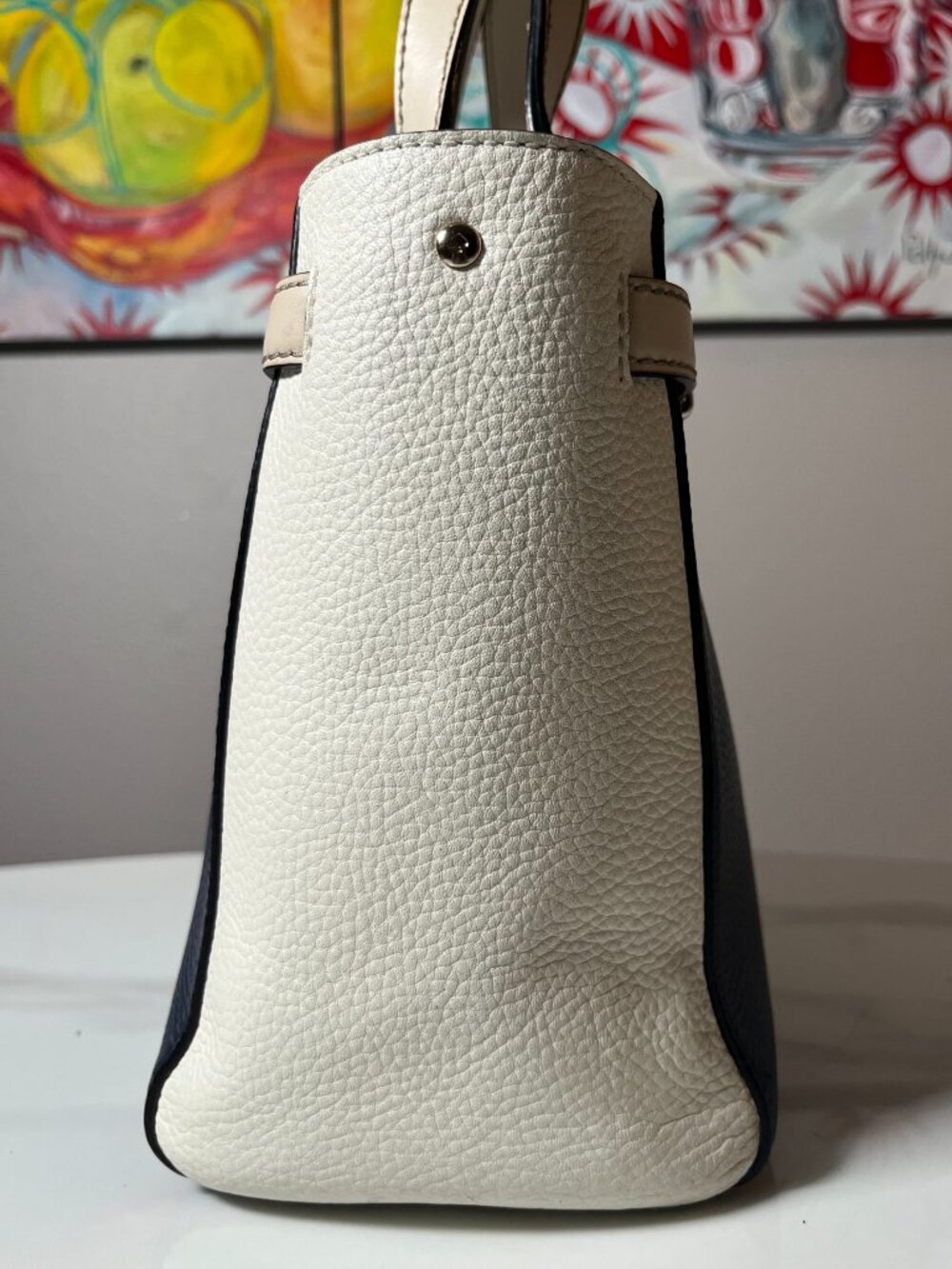 Kate Spade New York Colorblock Pebbled Leather Satchel Crossbody - Picture 5 of 13